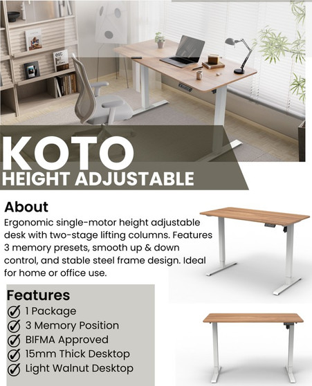 Koto Electric Sit Stand Desk