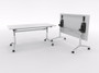 Uni Flip Table 1200mm long x 750mm wide - chrome frame