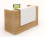 Sorrento Reception Counter - Beech & White 1500mm