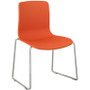 Dal Acti Chrome Sled Base Chair Orange