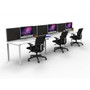 Rapid Infinity Single Sided Workstation with Screen - Profile Leg