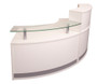 Full Height Reception Desk with the Glass Top Module