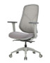 STYLE ERGO IVORY EXECUTIVE MESH BACK OFFICE CHAIR - GREY - OPTIONAL HEADREST