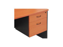 Rapid Worker 2 Drawer Fixed Pedestal - 1 Desk Drawer and 1 Filing Drawer