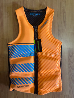 OBRIEN Team Front Zip Vest (Orange/Black/Blue) Size - XS