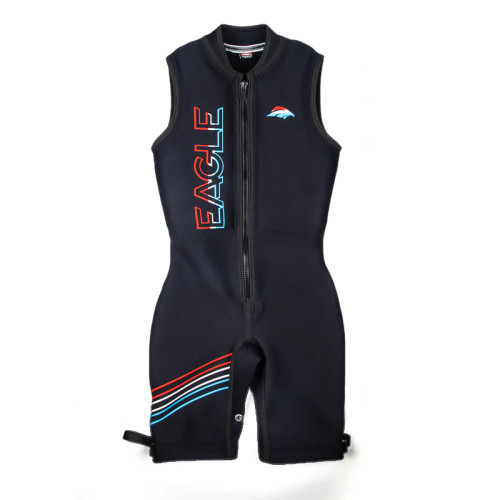 Mens Eagle All Black Red/White/Blue Barefoot Suit