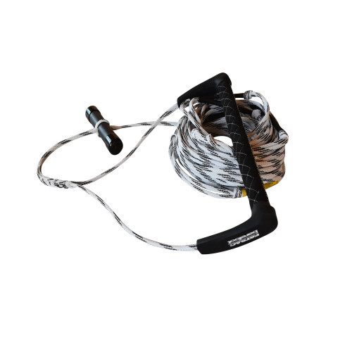 B.I. WAKE ROPE & T-BAR HANDLE COMBO BLACK & WHITE (M1036-C) B.I. WAKE ROPE & T-BAR HANDLE COMBO BLACK & WHITE (M1036-C)