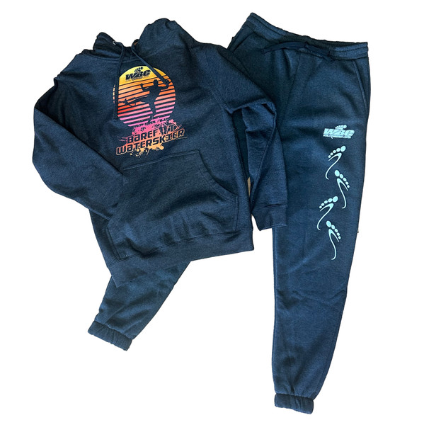 Charcoal Fleece Jogger Sweatpants & Sweatshirt Bundle