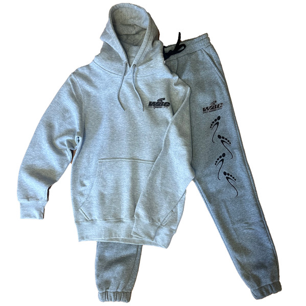Grey Fleece Jogger Sweatpants & Sweatshirt Bundle