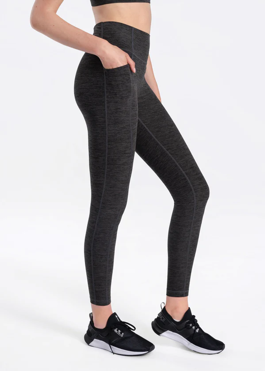 Half Moon High Waisted Leggings With Pocket, Women's Clothing