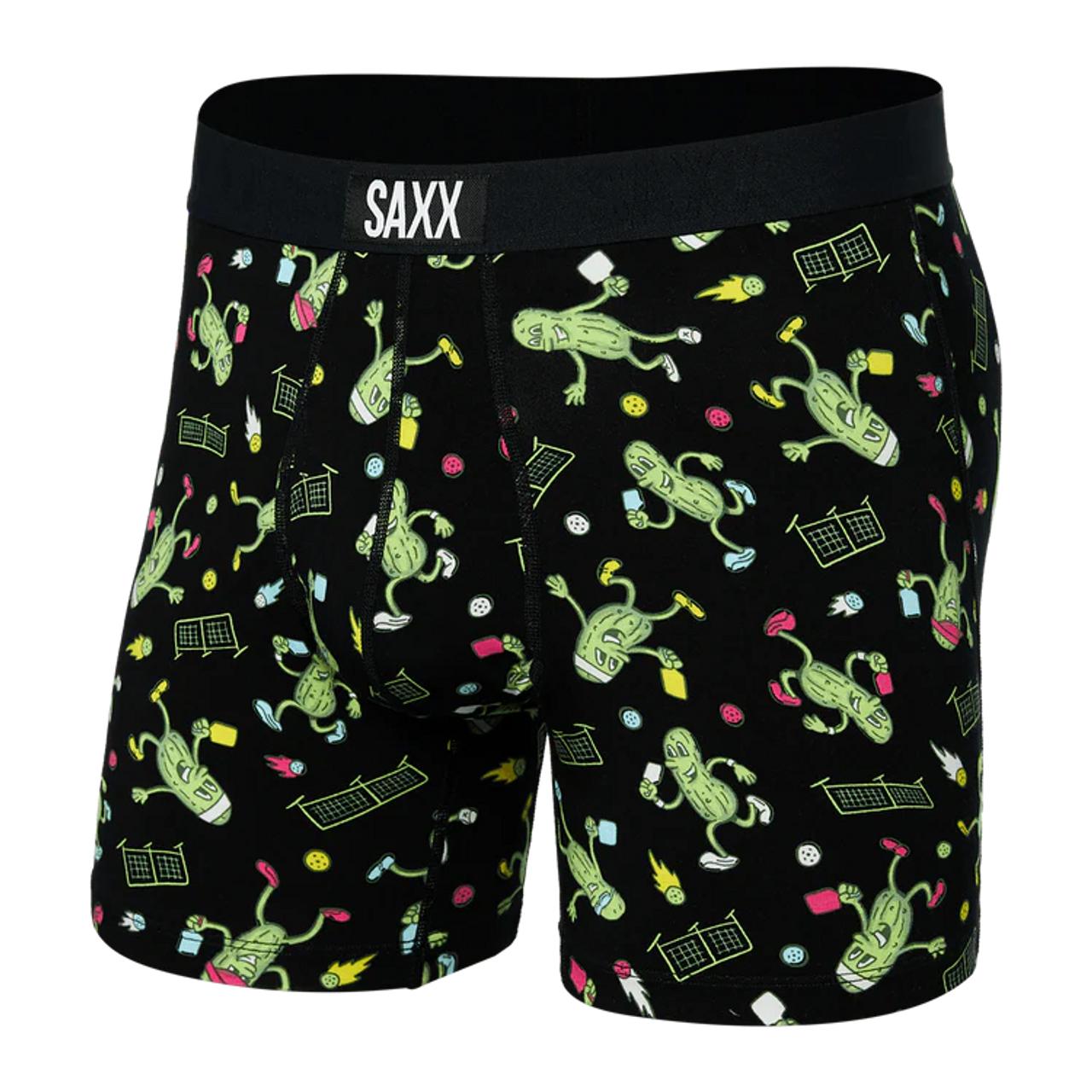 Saxx Ultra Soft Boxer Brief Fly - Pickleball Black