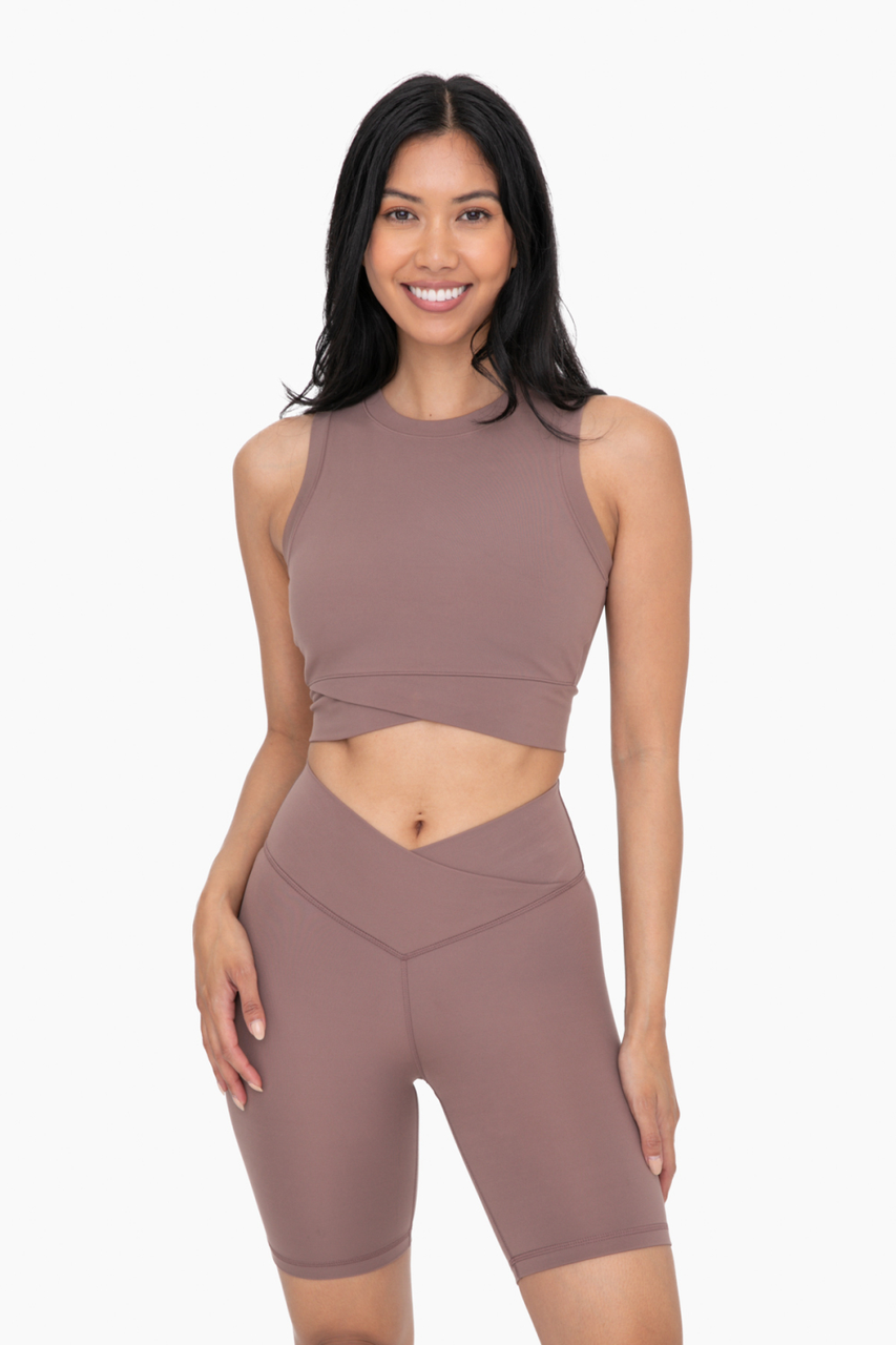 Mono B Venice Crossover Active Top - Deep Taupe