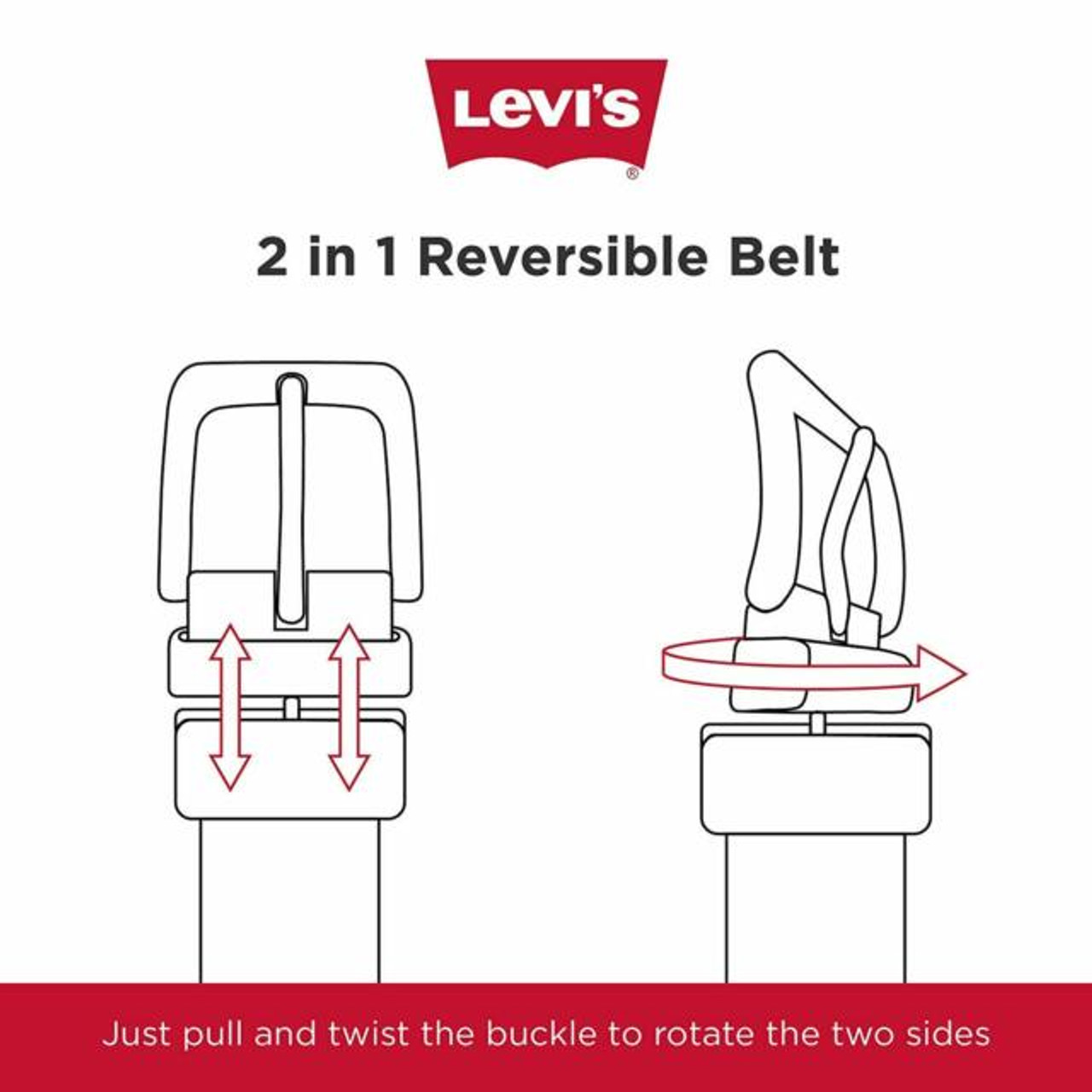 Levi's Men's Reversible Leather Belt