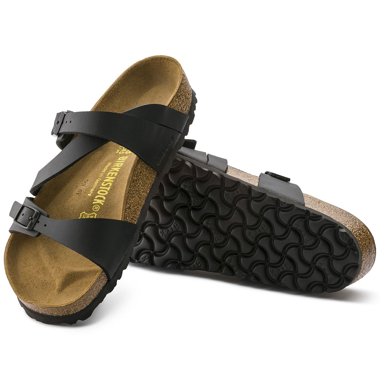 Birkenstock Madrid Sandals Women's 7 US 38 EU Regular Black Slides  Birko-Flor
