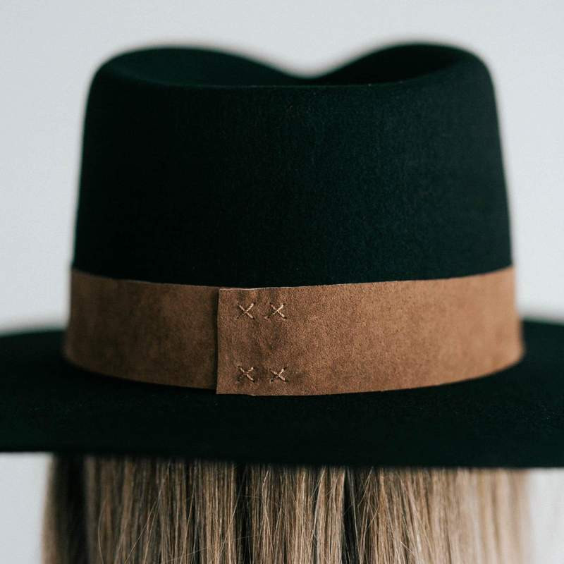Gigi Pip Miller Fedora - Black W/Brown