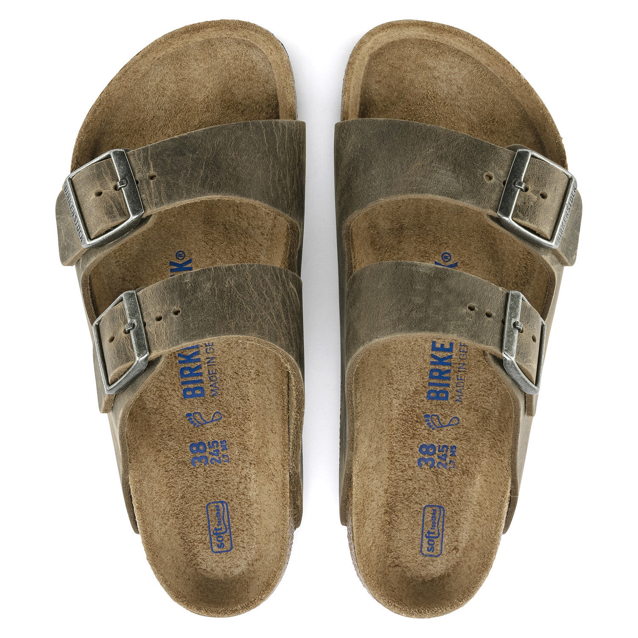 perspektiv angreb Forhøre Birkenstock Arizona Soft Footbed - Faded Khaki Oiled Leather