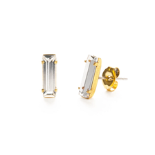 Baguette Stud Earring - Crystal