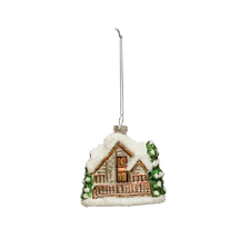 Glass Chalet Ornament - Multi Color Glass Chalet Ornament - Multi Color