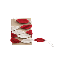 Handmade Wool Felt Garland - Red Cream Handmade Wool Felt Garland - Red Cream