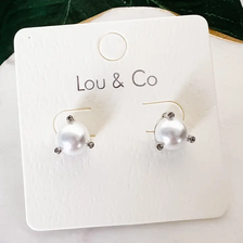 Pearl Stud Earrings - Silver Pearl Stud Earrings - Silver