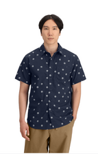 Men's Short Sleeve Baytrail Pattern - Summit Navy Peace Print
