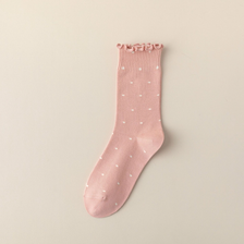 Polka Dot Ruffle Socks - Pink Polka Dot Ruffle Socks - Pink