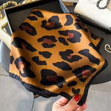 Leopard Print Squard Scarf - Leopard