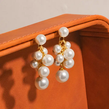 Lou Pearl Drop Earrings - Gold Lou Pearl Drop Earrings - Gold