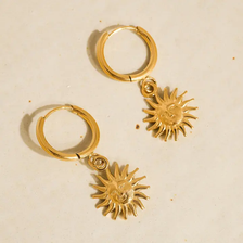 Pascale Sun Hoop Earrings - Gold Pascale Sun Hoop Earrings - Gold