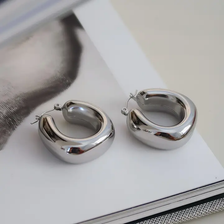 Hunter U Hoop Earrings - Silver Hunter U Hoop Earrings - Silver