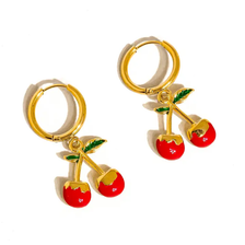 Cote Cherry Earrings - Red