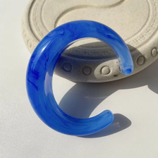 Open Cuff Acrylic Bracelet - Royal