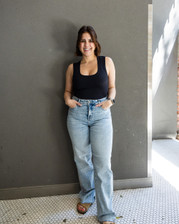 Ella High Rise Classic Straight Leg - Medium Light