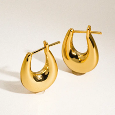 Quinn Droplet Hoop Earring - Gold