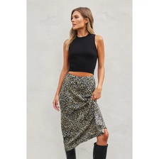 Wild Thoughts Bias Cut Skirt - Shadow Leopard Wild Thoughts Bias Cut Skirt - Shadow Leopard