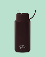 34 Oz Reusable Bottle With Flip Straw Lid - Chocolate
