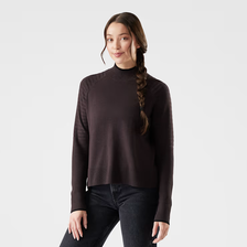 Women's Edgewood Mock Neck Sweater - Mink Heather