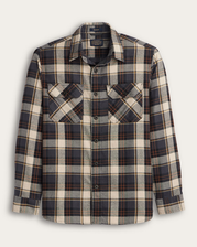 Burnside Flannel Shirt - Natural Charcoal Plaid