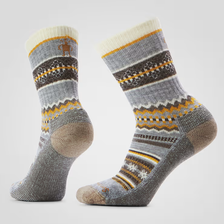 Snowed In Sweater Crew Socks - Light Gray