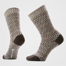 Digi-Tick Crew Socks - Taupe Natural Marl