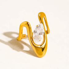 Vana Marquise Open Ring - Gold Vana Marquise Open Ring - Gold