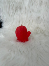 Mitten Shaped Candle - Red