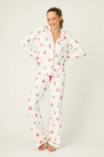 Feline Festive PJ Set - Ivory