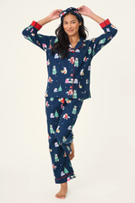 Bearly Awake Flannel PJ Set - Navy