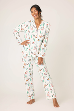Sleigh All Day Flannel PJ Set - White