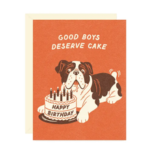 Bulldog Cake Birthday Card