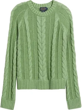 Cotton Cable Sweater - Spruce