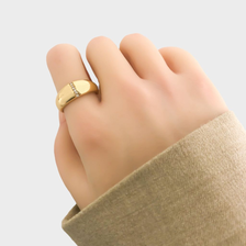 CZ Adjustable Ring - Gold
