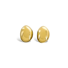 Oval Post Earrings - Gold