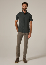 Levine Short Sleeve Shirt - Basil